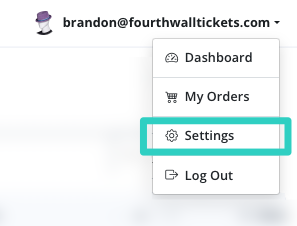 User Settings menu in CrowdWork